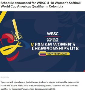 Seleção Brasileira de Softbol Sub-18 Supera Desafios para Competir no V Campeonato Pan-Americano de 2024